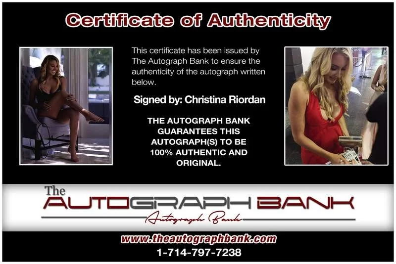Christina Riordan — Christina Riordan authentic signed model 8x10 photo W/Cert Autographed A0018, изображение 2