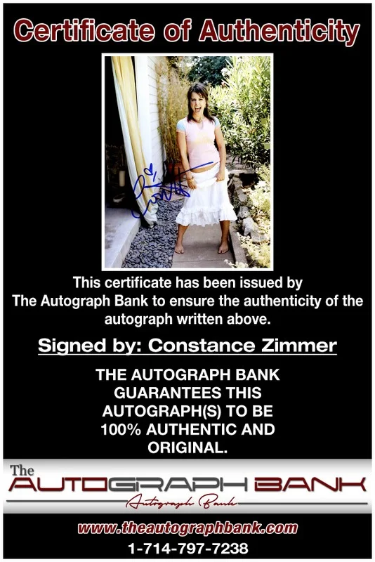 Constance Zimmer — Constance Zimmer authentic signed celebrity 8x10 photo W/Cert Autographed 2616b, изображение 2