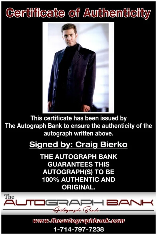 Craig Bierko — Craig Bierko authentic signed celebrity 8x10 photo W/Cert Autographed 2616f, изображение 2
