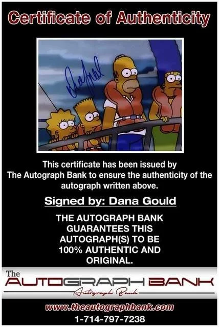 Dana Gould — Dana Gould authentic signed The Simpsons 8x10 photo W/Cert 1, изображение 2