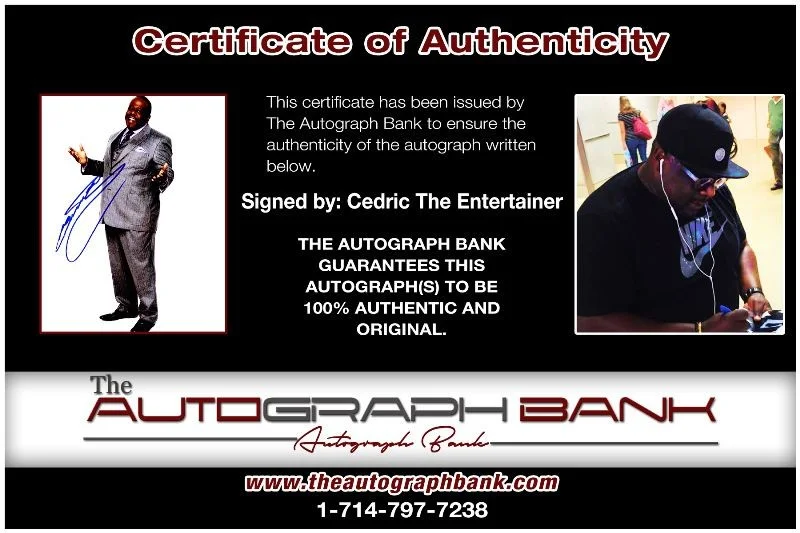 Cedric the Entertainer — Cedric The Entertainer authentic signed 8x10 photo |CERT Autographed 125d1, изображение 2