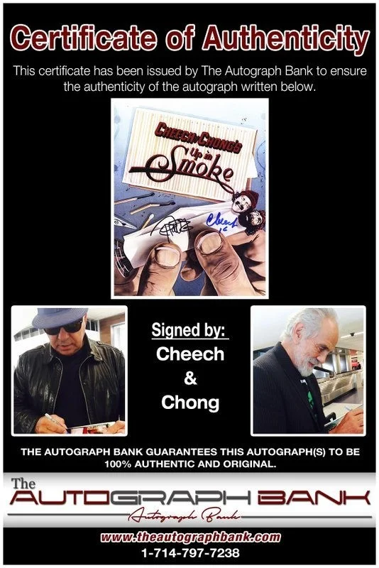 Cheech, Chong — Cheech & Chong authentic signed celebrity 8x10 photo W/Cert Autographed D5, изображение 2