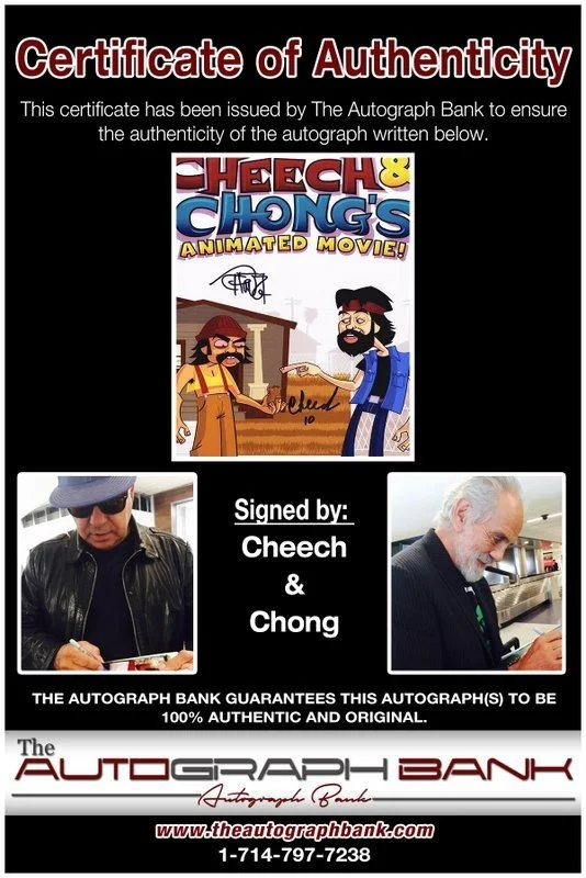 Cheech, Chong — Cheech & Chong authentic signed celebrity 8x10 photo W/Cert Autographed D4, image 2