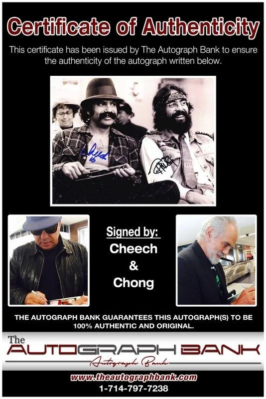 Cheech, Chong — Cheech & Chong authentic signed celebrity 8x10 photo W/Cert Autographed D7, изображение 2