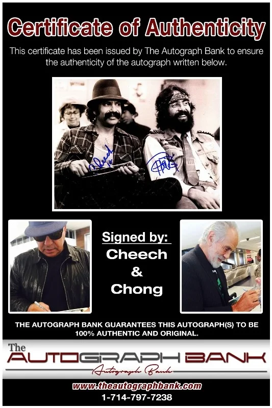 Cheech, Chong — Cheech & Chong authentic signed celebrity 8x10 photo W/Cert Autographed 42216b1, изображение 2