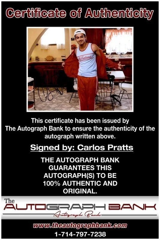 Carlos Pratts — Carlos Pratts authentic signed celebrity 8x10 photo W/Cert Autographed C5, image 2