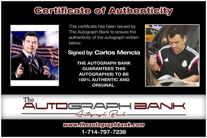 Carlos Mencia — Carlos Mencia authentic signed celebrity 8x10 photo W/Cert Autographed C7, изображение 2