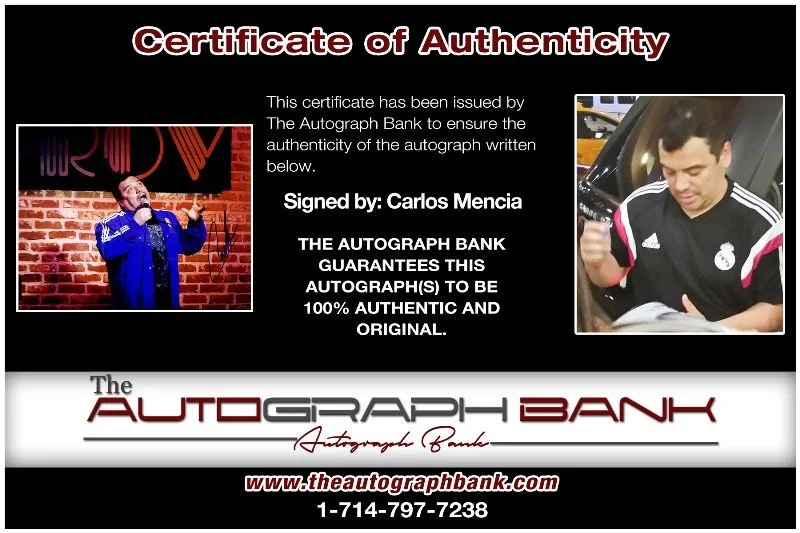 Carlos Mencia — Carlos Mencia authentic signed celebrity 8x10 photo W/Cert Autographed 2616e, изображение 2
