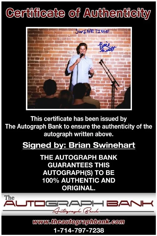 Brian Swinehart — Brian Swinehart authentic signed celebrity 8x10 photo W/Cert Autographed 51816d, изображение 2