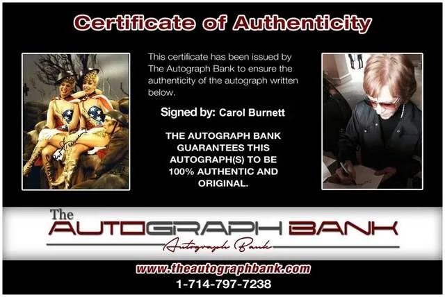 Carol Burnett — Carol Burnett authentic signed celebrity 8x10 photo W/Cert Autographed B0063, image 2