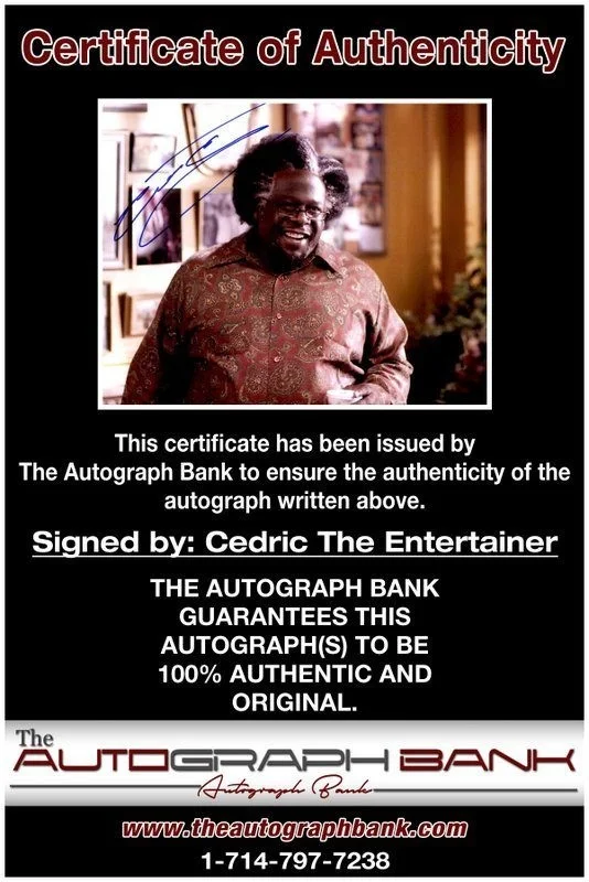 Cedric the Entertainer — Cedric The Entertainer authentic signed 8x10 photo |CERT Autographed C25, image 2
