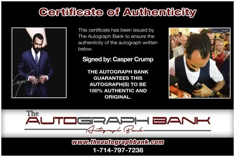 Casper Crump — Casper Crump authentic signed celebrity 8x10 photo W/Cert Autographed D3, изображение 2