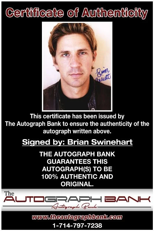 Brian Swinehart — Brian Swinehart authentic signed celebrity 8x10 photo W/Cert Autographed 51816a, изображение 2