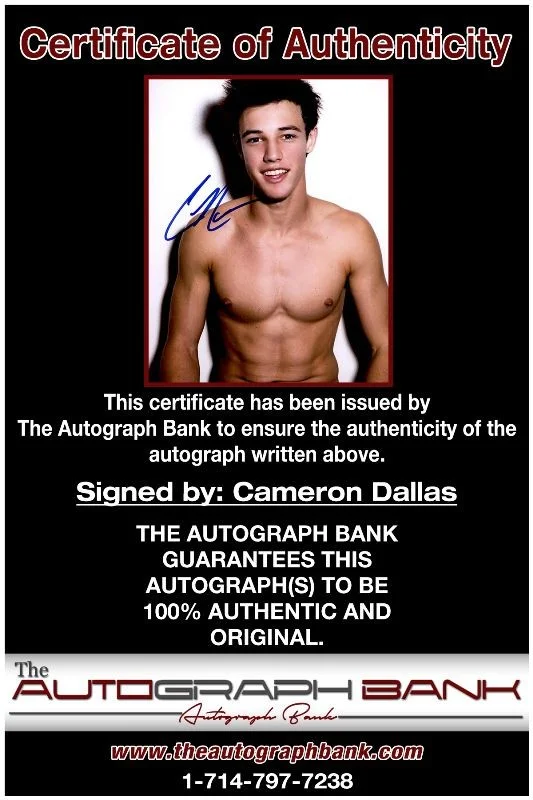 Cameron Dallas — Cameron Dallas authentic signed celebrity 8x10 photo W/Cert Autographed 2616b, изображение 2