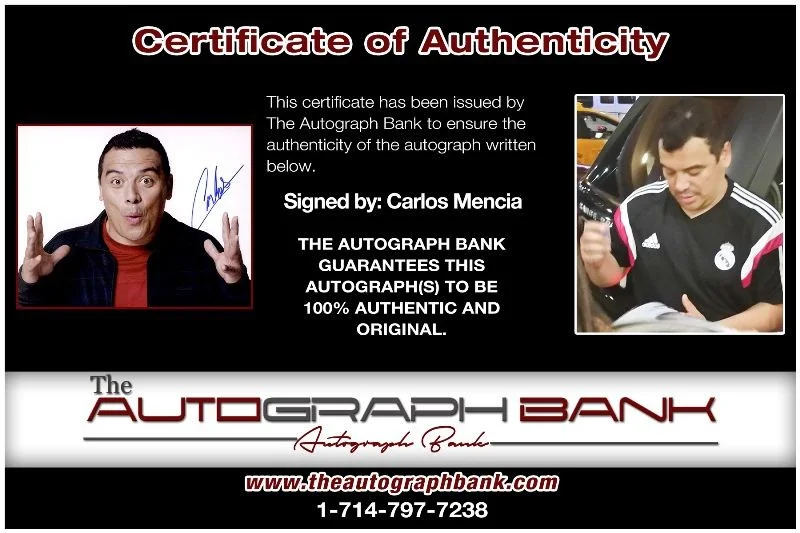 Carlos Mencia — Carlos Mencia authentic signed celebrity 8x10 photo W/Cert Autographed 2616w, изображение 2
