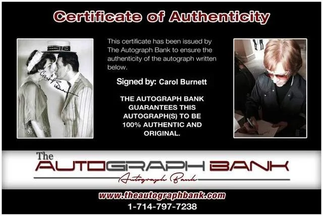 Carol Burnett — Carol Burnett authentic signed celebrity 8x10 photo W/Cert Autographed B0064, изображение 2