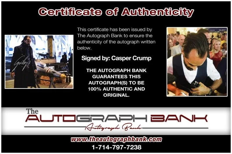 Casper Crump — Casper Crump authentic signed celebrity 8x10 photo W/Cert Autographed D1, изображение 2