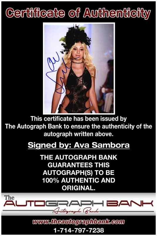 Ava Sambora — Ava Sambora authentic signed model 8x10 photo W/Certificate Autographed (A0001), image 2