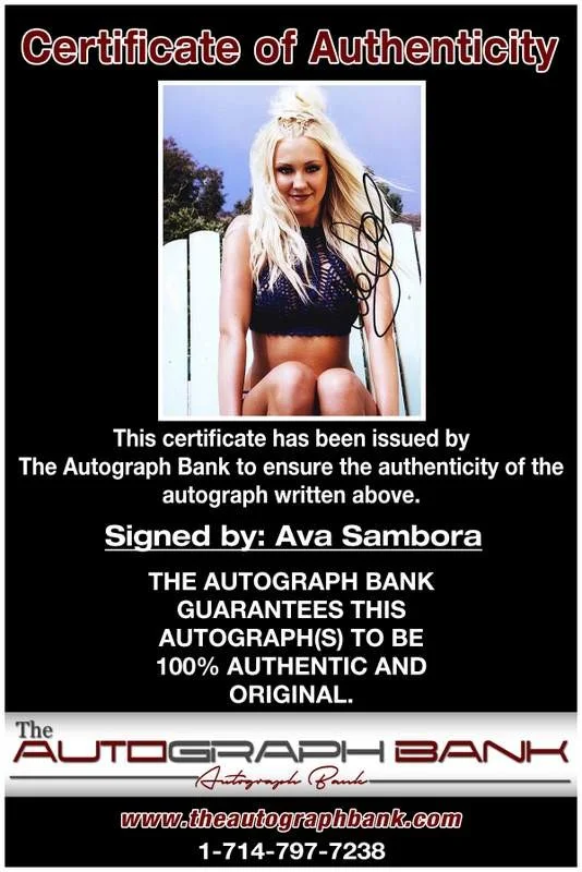 Ava Sambora — Ava Sambora authentic signed model 8x10 photo W/Certificate Autographed (A0001), image 2