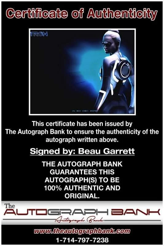 Beau Garrett — Beau Garrett authentic signed celebrity 8x10 photo W/Cert Autographed B0001, изображение 2