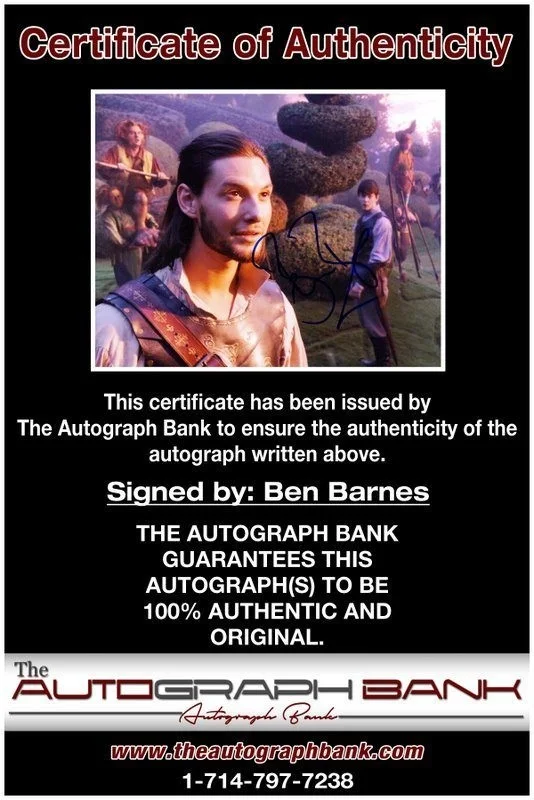 Ben Barnes — Ben Barnes authentic signed celebrity 8x10 photo W/Cert Autographed C5, image 2