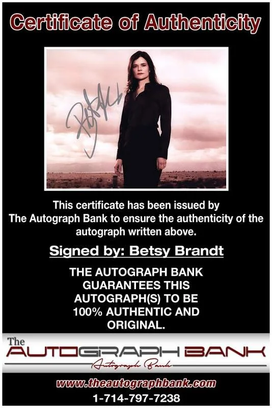 Betsy Brandt — Betsy Brandt authentic signed celebrity 8x10 photo W/Cert Autographed B0001, image 2