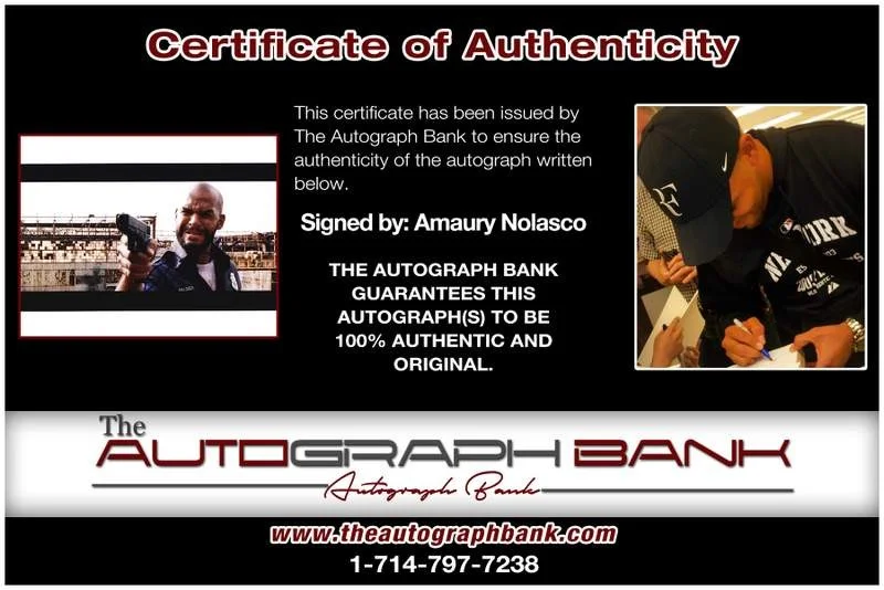 Amaury Nolasco — Amaury Nolasco authentic signed celebrity 8x10 W/Certificate Autographed (A0001), image 2