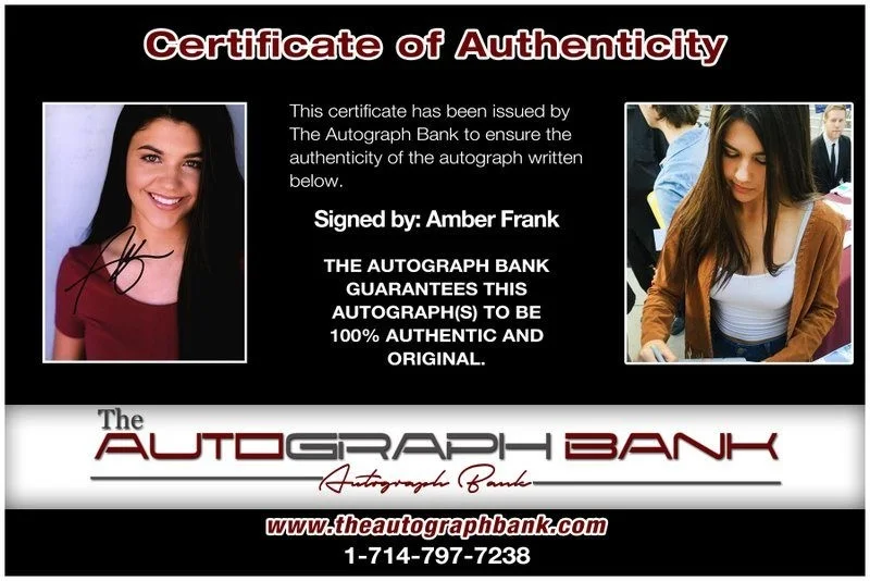 Amber Frank — Amber Frank authentic signed celebrity 8x10 photo W/Cert Autographed D2, image 2