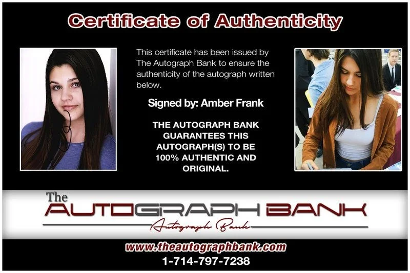 Amber Frank — Amber Frank authentic signed celebrity 8x10 photo W/Cert Autographed D14, изображение 2
