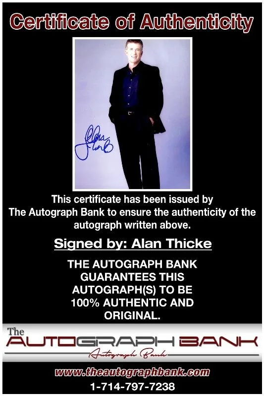 Alan Thicke — Alan Thicke authentic signed celebrity 8x10 photo W/Cert Autographed 2616e, изображение 2