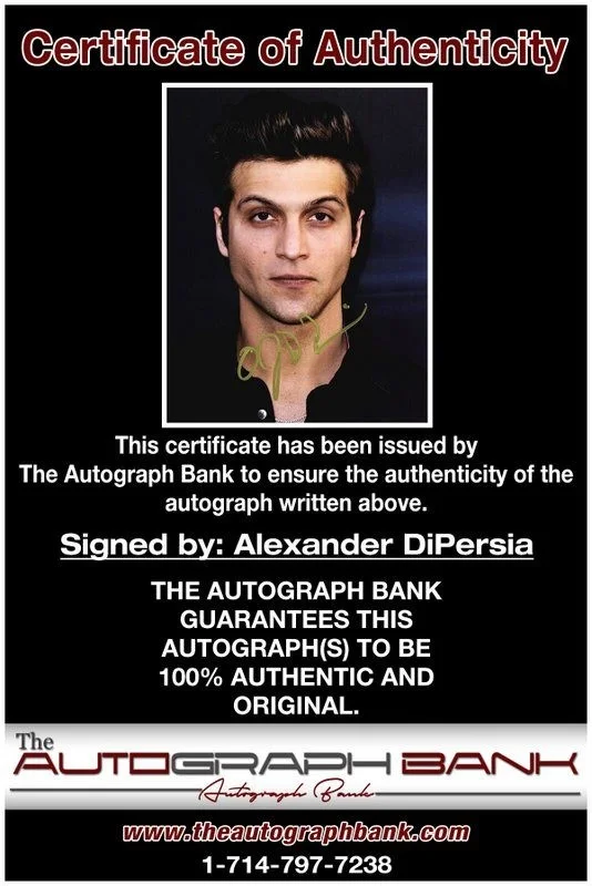 Alexander DiPersia — Alexander DiPersia authentic signed celebrity 8x10 photo W/Cert Autographed D3, image 2