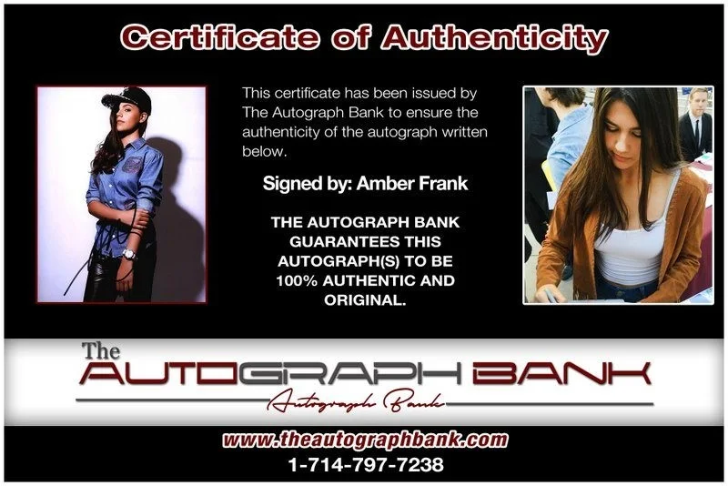 Amber Frank — Amber Frank authentic signed celebrity 8x10 photo W/Cert Autographed D10, изображение 2