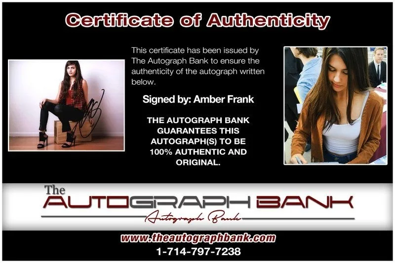 Amber Frank — Amber Frank authentic signed celebrity 8x10 photo W/Cert Autographed D7, image 2