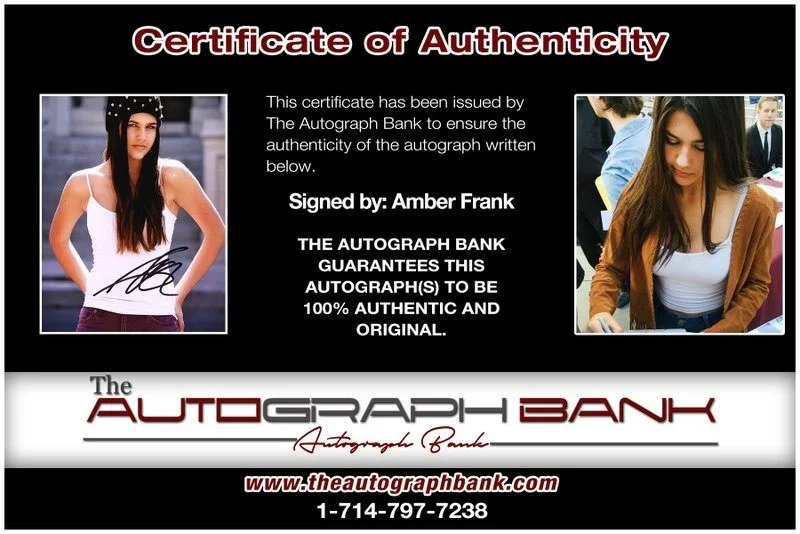 Amber Frank — Amber Frank authentic signed celebrity 8x10 photo W/Cert Autographed D3, image 2