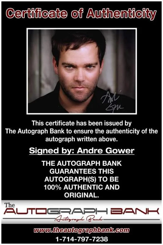 Andre Gower — Andre Gower authentic signed celebrity 8x10 W/Certificate Autographed (A0001), image 2