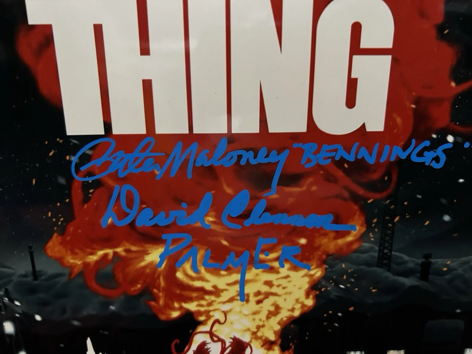 DAVID CLENNON + PETER MALONEY SIGNED THE THING METALLIC 11x14 PHOTO NJ 4/24/26, image 2