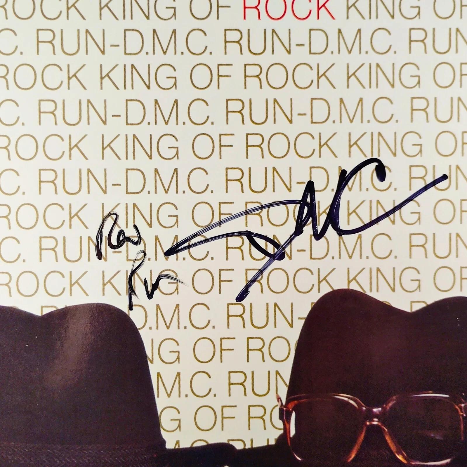 Run DMC Signed Vinyl King of Rock Record Album Cover Beckett COA Rap Hip Hop, изображение 3