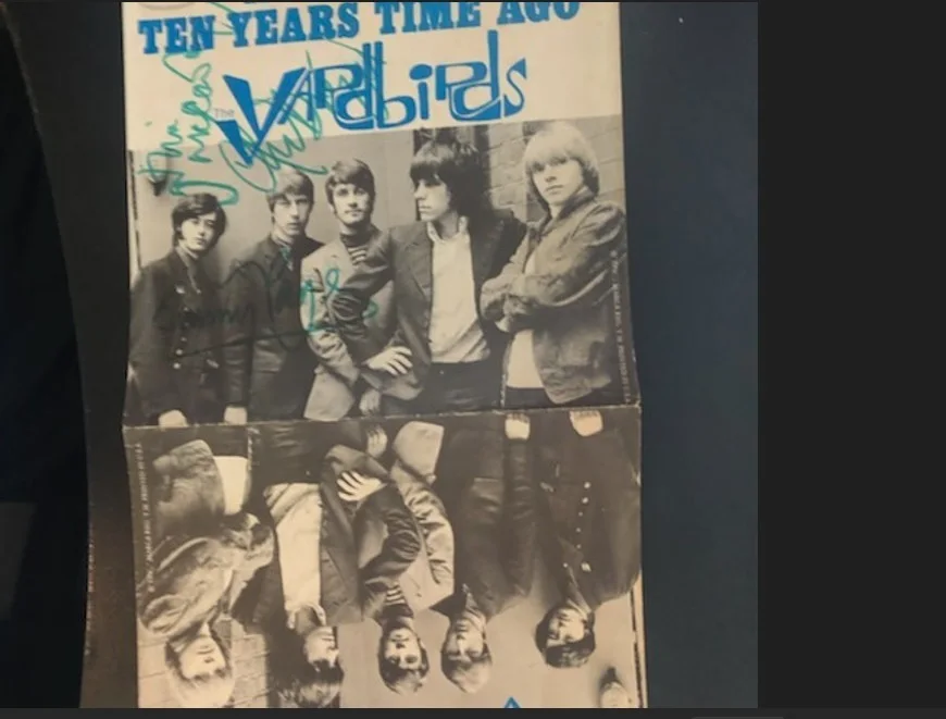 Yardbirds autographed record sleeve signed December 4th 1966, Lima, Ohio, image 2