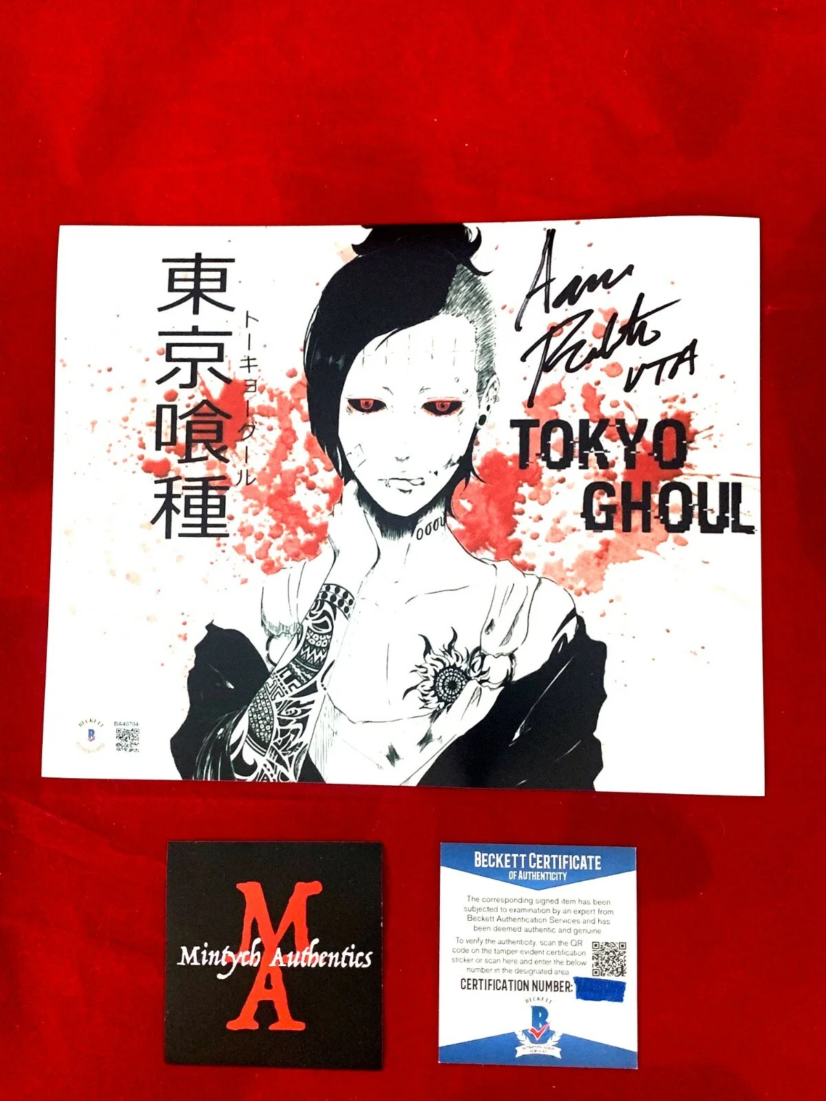 Aaron Roberts — Aaaron Roberts autographed signed 8x10 photo Tokyo Ghoul Beckett COA