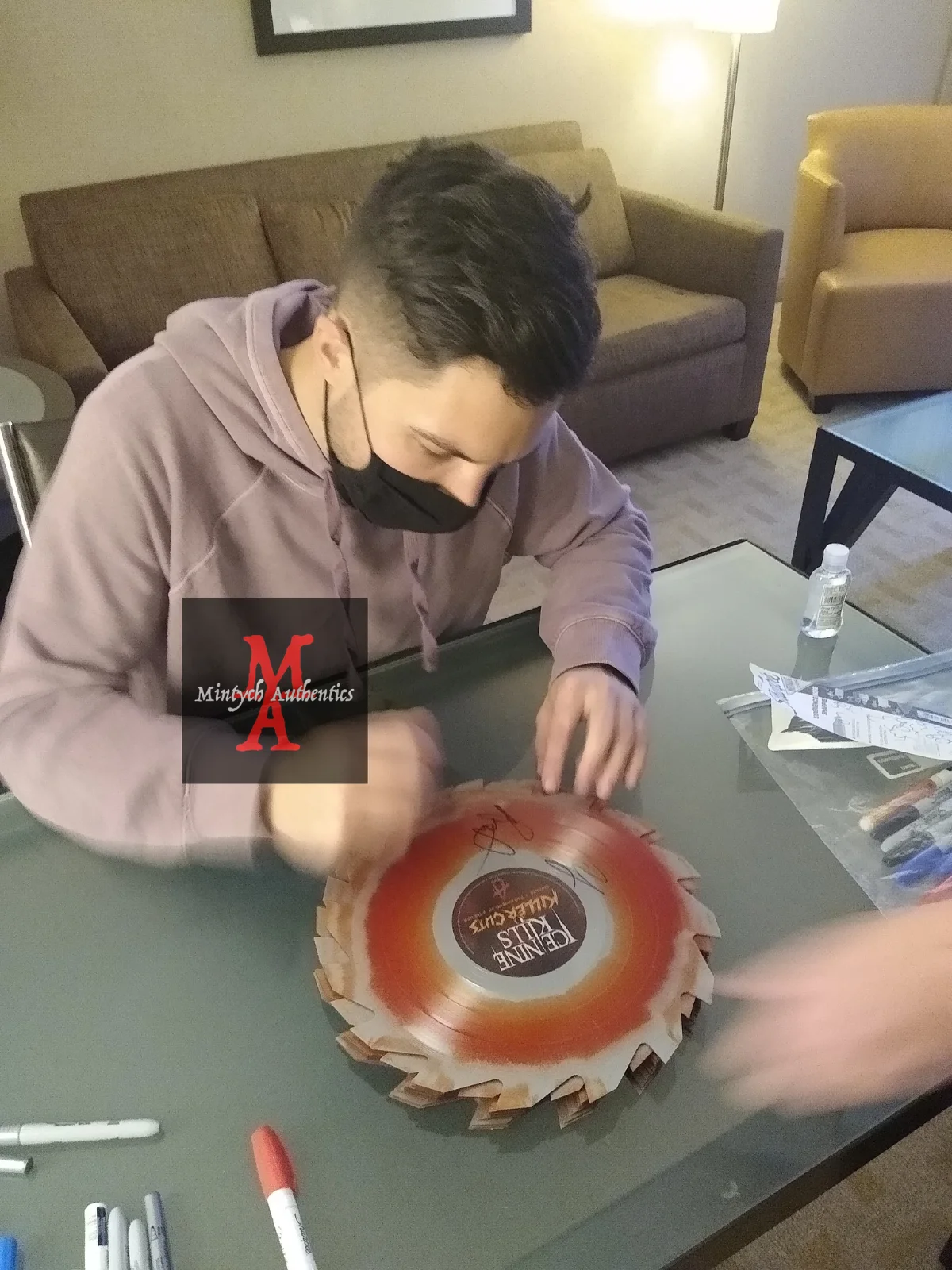 Ice Nine Kills full band signed The Silver Scream vinyl Spencer Charnas COA, изображение 4