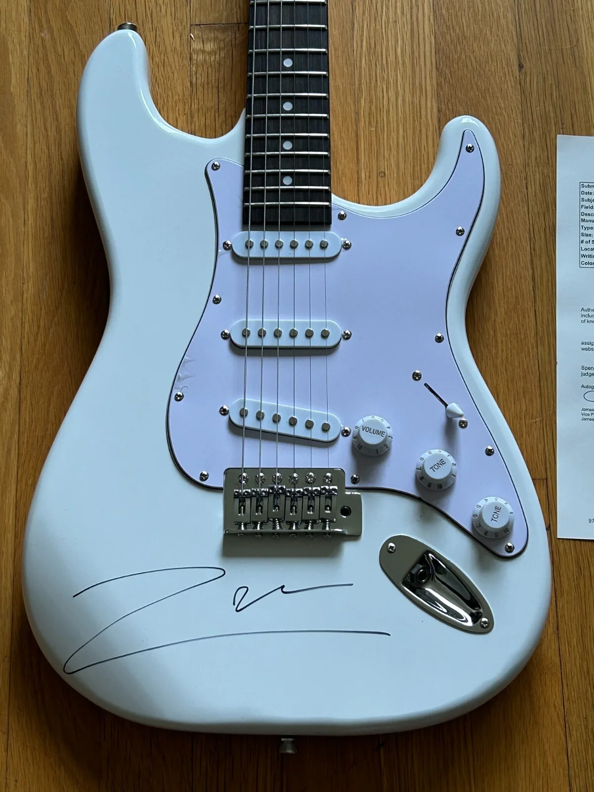 Rob Zombie signed Electric Guitar JSA COA LOA, image 2