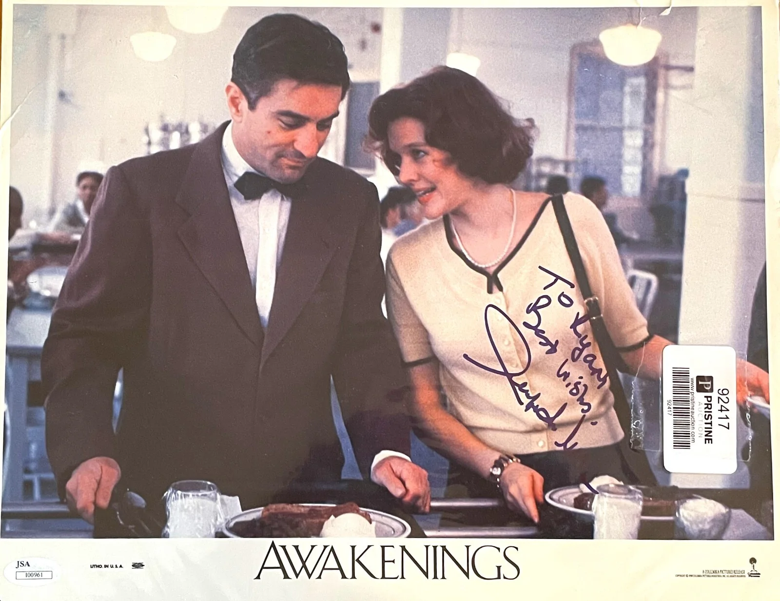 Penelope Ann Miller — Penelope Ann Miller Signed “Awakenings” 11×14 Photo Inscribed “Best Wishes” (JSA