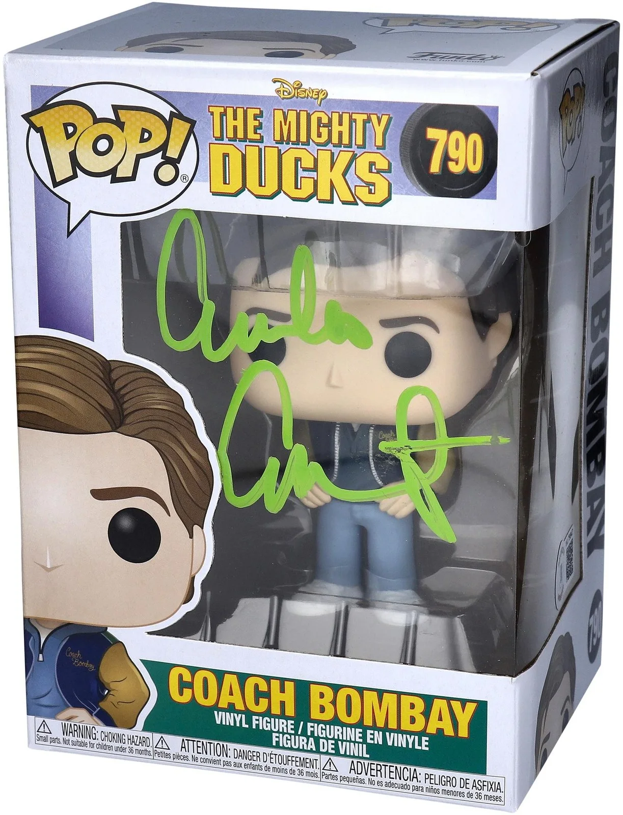 Emilio Estevez — Emilio Estevez Mighty Ducks Autographed Coach Bombay Funko Pop!