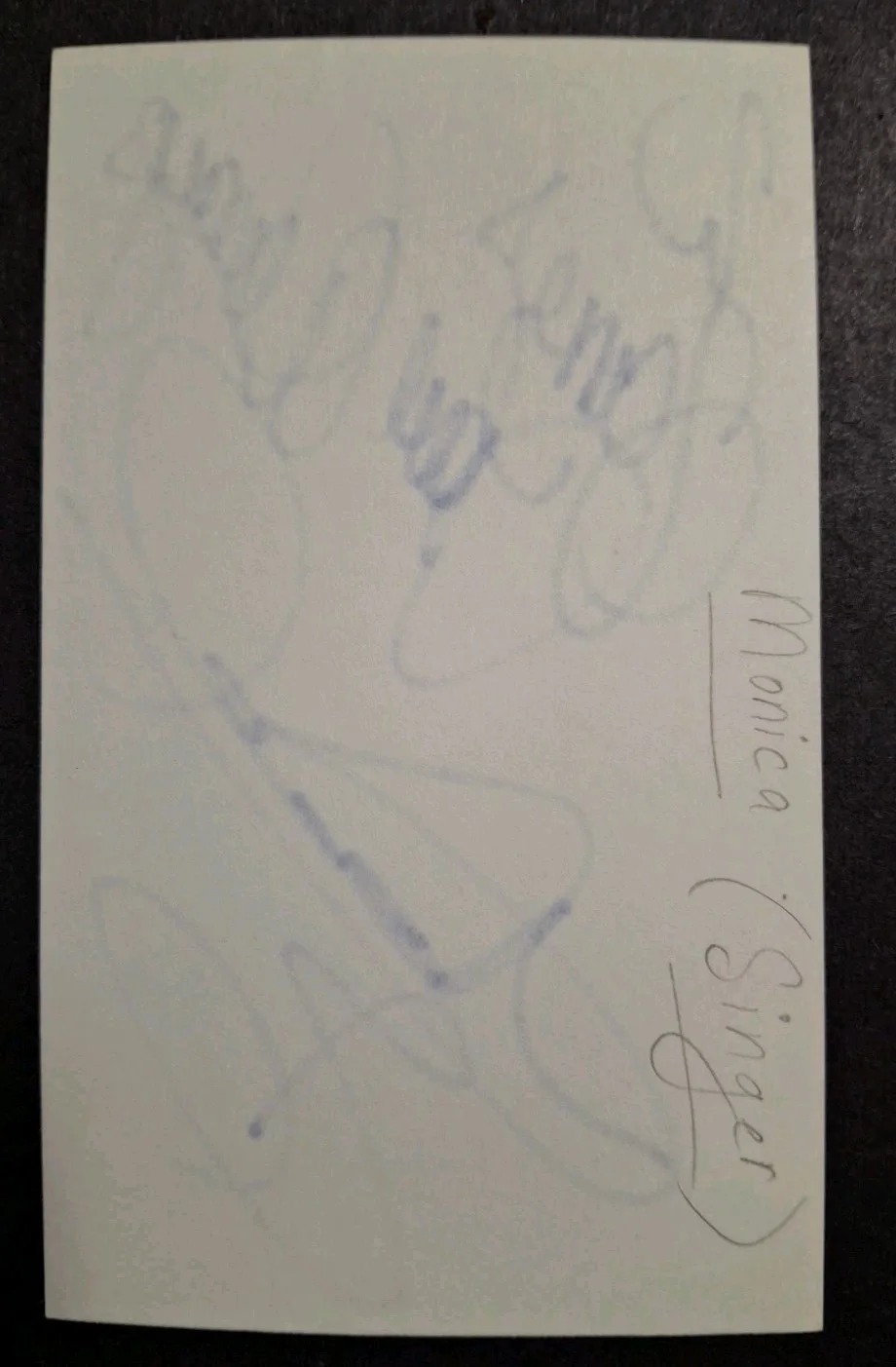 MONICA - R&B Singer - " THE BOY IS MINE " - SIGNED 3x5 Index Card - W/PROOF, изображение 2