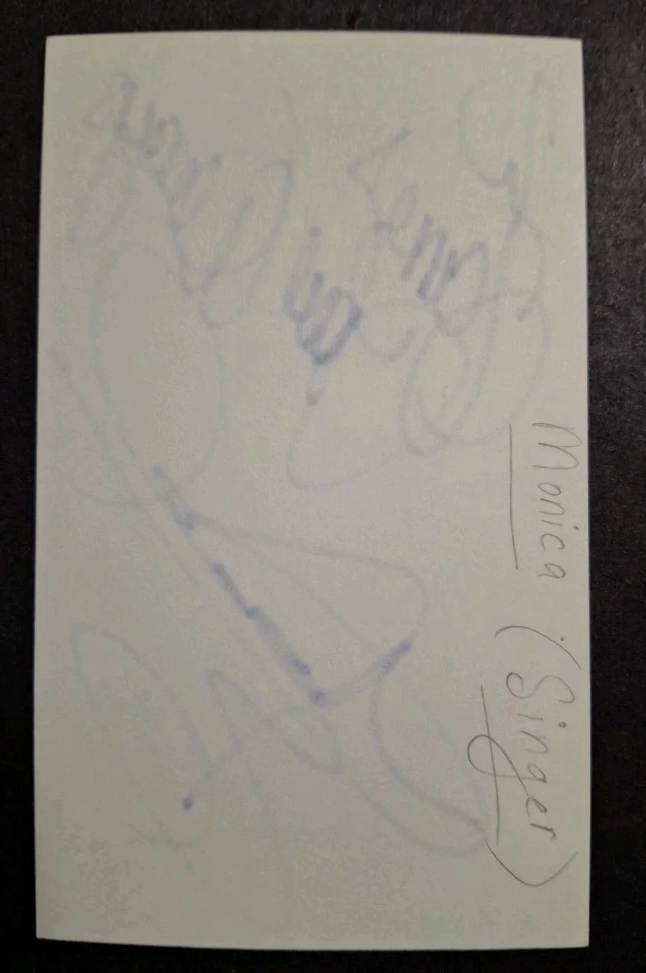 MONICA - R&B Singer - " THE BOY IS MINE " - SIGNED 3x5 Index Card - W/PROOF, изображение 5