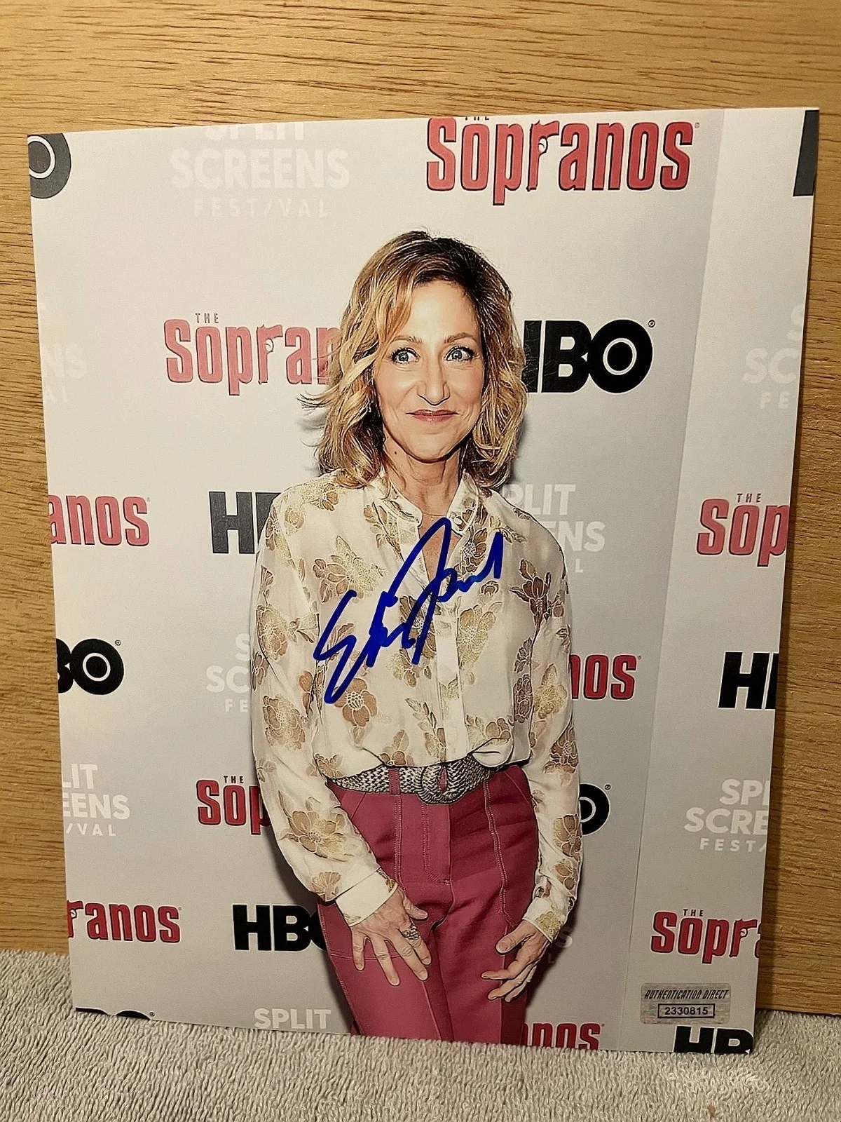 EDIE FALCO — The Sopranos EDIE FALCO Signed Autographed 8x10 Photo Carmela Nurse Jackie ~ COA