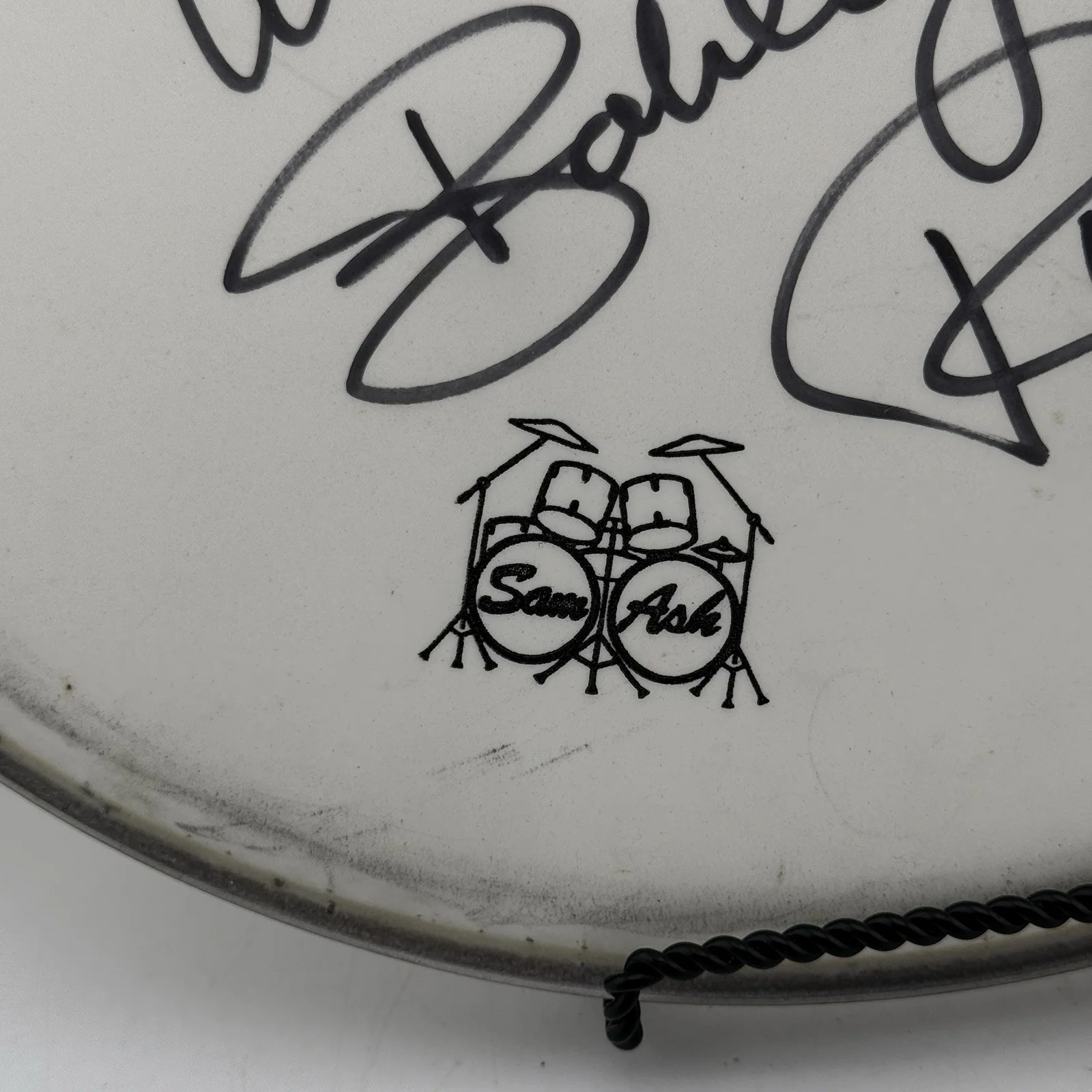 Bobby Rondinelli Signed Drumhead – Remo Emperor – Sam Ash Presentation Autograph, image 4