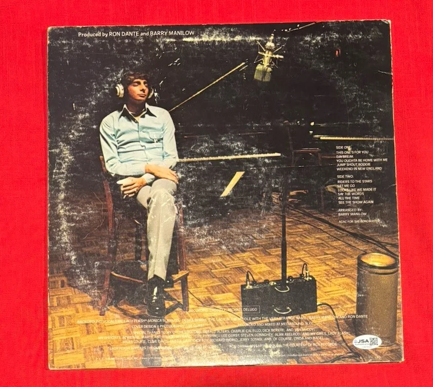 Barry Manilow THIS ONE’S FOR YOU Vinyl Album Signed Autographed JSA, image 2