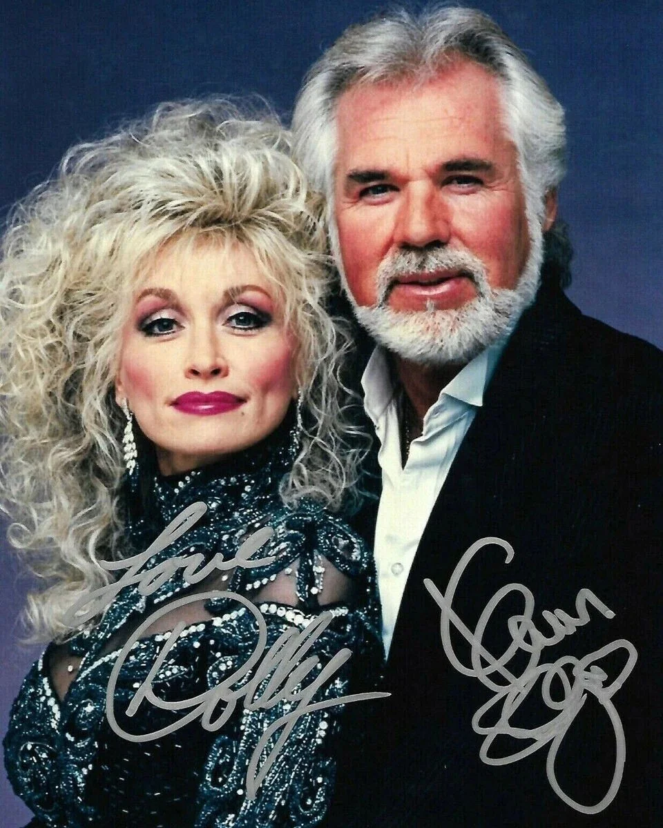 DOLLY PARTON KENNY ROGERS 8X10 SIGNED PHOTO AUTOGRAPH ORIGINAL SIGNATURE POSTER, изображение 5