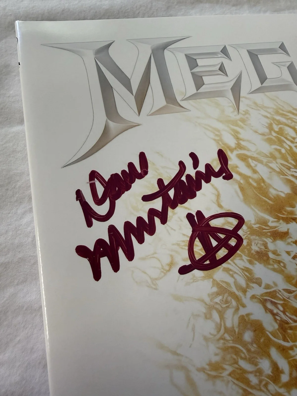 Megadeth Mustaine, Mantysaari, LoMenzo & Verbeuren Signed Auto LP Record JSA COA, изображение 2